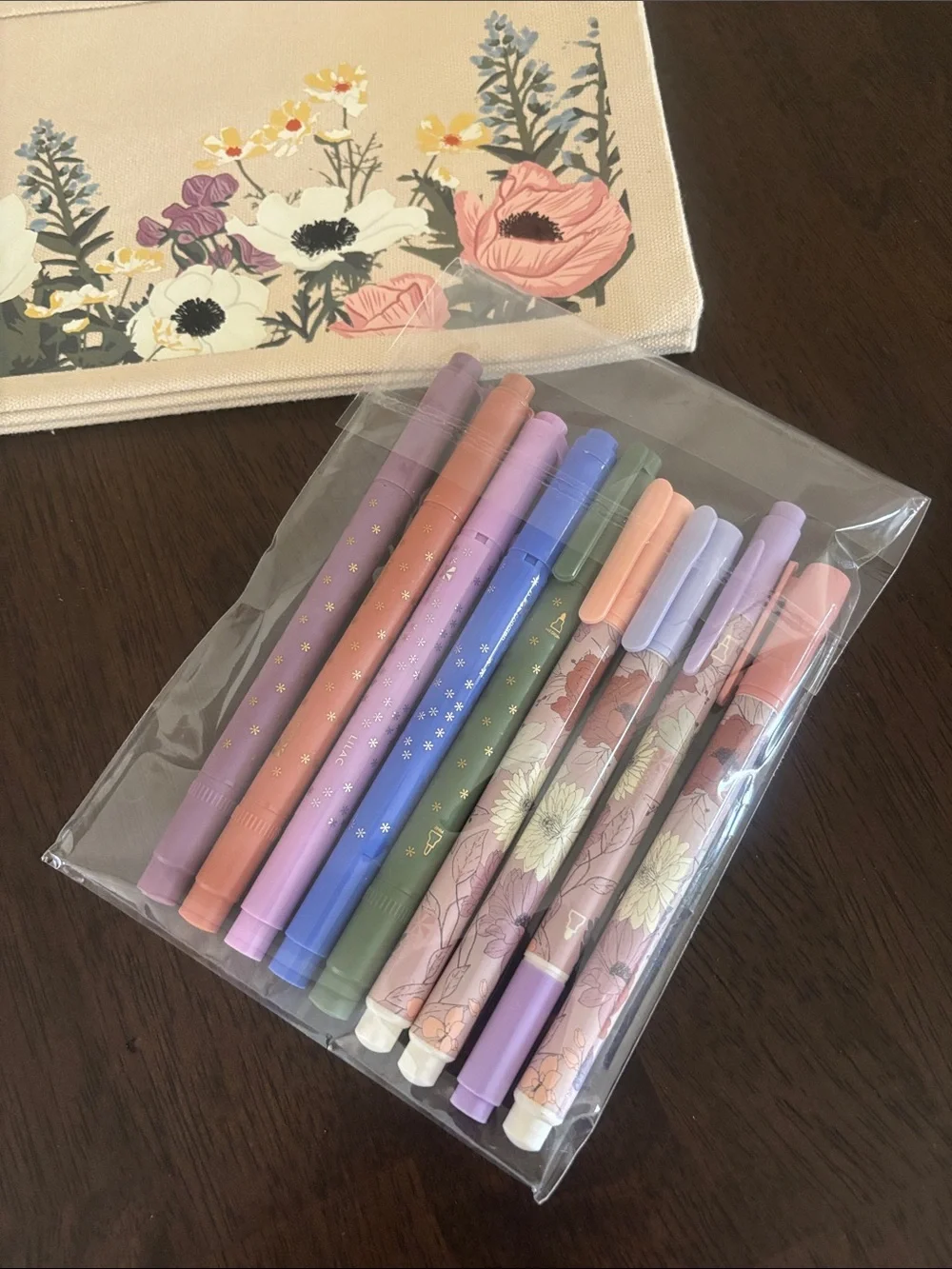 Erin Condren Set Bundle Large Pen Pencil Tools Canvas Case and Pens Markers